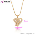 32429 Xuping luxury heart shaped 18k gold plated pendant dancing stone women jewelry